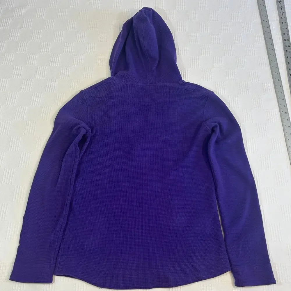 LSU Tigers Womens L Hoodie Nike Team Waffle Knit 12-14 Cotton Poly Blend